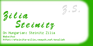zilia steinitz business card